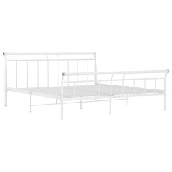 vidaXL Estructura de cama de metal blanco 180x200 cm