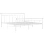 vidaXL Estructura de cama de metal blanco 180x200 cm vidaXL Estructura de cama de metal blanco 180x200 cm