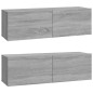 vidaXL Set de muebles para TV 6 pzas madera contrachapada gris Sonoma