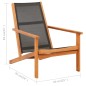 vidaXL Silla de jardín con reposapiés madera de eucalipto y textilene vidaXL Silla de jardín con reposapiés madera de eucalipto y textilene