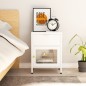 vidaXL Mesita de noche blanca acero y vidrio 40x30x54,5 cm vidaXL Mesita de noche blanca acero y vidrio 40x30x54,5 cm