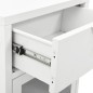 vidaXL Mesita de noche blanca acero y vidrio 40x30x54,5 cm vidaXL Mesita de noche blanca acero y vidrio 40x30x54,5 cm