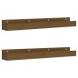 vidaXL Estantes de pared 2 uds madera de pino marrón miel 80x12x9 cm vidaXL Estantes de pared 2 uds madera de pino marrón miel 80x12x9 cm