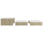 vidaXL Mesas de centro apilables blanco y roble Sonoma 100x100x26,5 cm vidaXL Mesas de centro apilables blanco y roble Sonoma 100x100x26,5 cm
