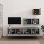 vidaXL Set de muebles para TV 4 pzas madera contrachapada gris Sonoma vidaXL Set de muebles para TV 4 pzas madera contrachapada gris Sonoma
