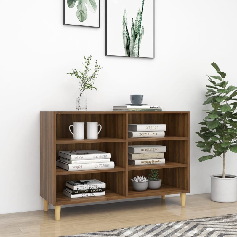 vidaXL Aparador de madera de ingeniería marrón roble 103,5x35x70 cm vidaXL Aparador de madera de ingeniería marrón roble 103,5x35x70 cm