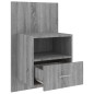 vidaXL Mesita de noche de pared gris Sonoma vidaXL Mesita de noche de pared gris Sonoma