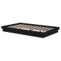 vidaXL Estructura de cama madera maciza negro 120x200 cm