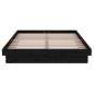 vidaXL Estructura de cama madera maciza negro 120x200 cm