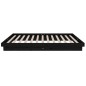 vidaXL Estructura de cama madera maciza negro 120x200 cm