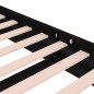 vidaXL Estructura de cama madera maciza negro 120x200 cm