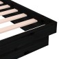 vidaXL Estructura de cama madera maciza negro 120x200 cm