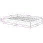 vidaXL Estructura de cama madera maciza negro 120x200 cm