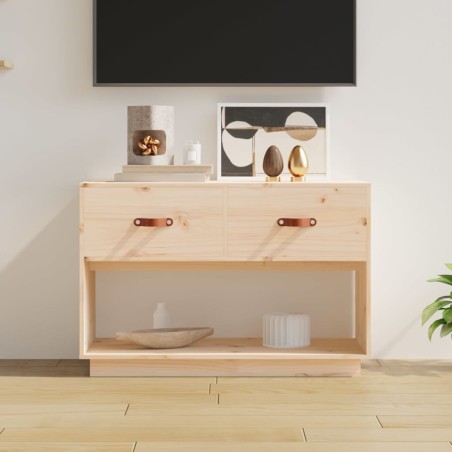 vidaXL Mueble de TV de madera maciza de pino 90x40x60 cm