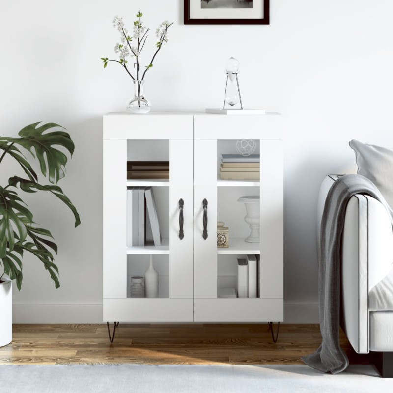 vidaXL Aparador de madera de ingeniería blanco 69,5x34x90 cm