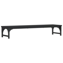 vidaXL Soporte de pantalla madera de ingeniería negro 85x23x15,5 cm