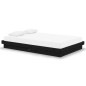 vidaXL Estructura de cama doble pequeña madera maciza negro 120x190 cm