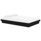 vidaXL Estructura de cama doble pequeña madera maciza negro 120x190 cm