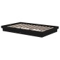 vidaXL Estructura de cama doble pequeña madera maciza negro 120x190 cm