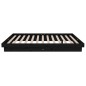 vidaXL Estructura de cama doble pequeña madera maciza negro 120x190 cm