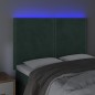 vidaXL Cabecero con luces LED terciopelo verde oscuro 144x5x118/128 cm vidaXL Cabecero con luces LED terciopelo verde oscuro 144x5x118/128 cm