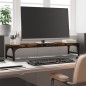 vidaXL Soporte pantalla madera ingeniería roble ahumado 85x23x15,5 cm vidaXL Soporte pantalla madera ingeniería roble ahumado 85x23x15,5 cm