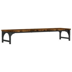 vidaXL Soporte pantalla madera ingeniería roble ahumado 85x23x15,5 cm