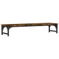vidaXL Soporte pantalla madera ingeniería roble ahumado 85x23x15,5 cm vidaXL Soporte pantalla madera ingeniería roble ahumado 85x23x15,5 cm