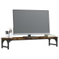 vidaXL Soporte pantalla madera ingeniería roble ahumado 85x23x15,5 cm vidaXL Soporte pantalla madera ingeniería roble ahumado 85x23x15,5 cm