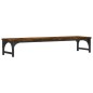 vidaXL Soporte pantalla madera ingeniería roble ahumado 85x23x15,5 cm vidaXL Soporte pantalla madera ingeniería roble ahumado 85x23x15,5 cm