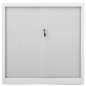 vidaXL Armario con puerta corredera gris acero 90x40x90 cm