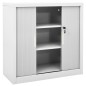 vidaXL Armario con puerta corredera gris acero 90x40x90 cm