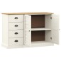 vidaXL Aparador con cajones VIGO madera maciza pino blanco 113x40x75cm