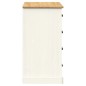 vidaXL Aparador con cajones VIGO madera maciza pino blanco 113x40x75cm