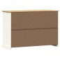 vidaXL Aparador con cajones VIGO madera maciza pino blanco 113x40x75cm