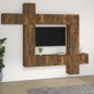 vidaXL Set de muebles de TV 9 pzas madera contrachapada roble ahumado vidaXL Set de muebles de TV 9 pzas madera contrachapada roble ahumado