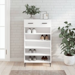 vidaXL Zapatero madera de ingeniería blanco 60x35x105 cm