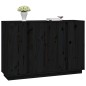 vidaXL Aparador de madera maciza de pino negro 120x35x80 cm