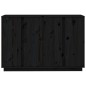 vidaXL Aparador de madera maciza de pino negro 120x35x80 cm