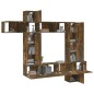 vidaXL Set de muebles de TV 9 pzas madera contrachapada roble ahumado vidaXL Set de muebles de TV 9 pzas madera contrachapada roble ahumado