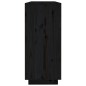 vidaXL Aparador de madera maciza de pino negro 120x35x80 cm