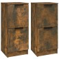 vidaXL Aparadores 2 uds madera contrachapada roble ahumado 30x30x70 cm vidaXL Aparadores 2 uds madera contrachapada roble ahumado 30x30x70 cm