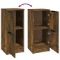 vidaXL Aparadores 2 uds madera contrachapada roble ahumado 30x30x70 cm vidaXL Aparadores 2 uds madera contrachapada roble ahumado 30x30x70 cm