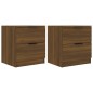 vidaXL Mesitas de noche 2 uds madera contrachapada color roble marrón vidaXL Mesitas de noche 2 uds madera contrachapada color roble marrón