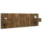 vidaXL Cabecero de cama y mesitas madera contrachapada roble ahumado vidaXL Cabecero de cama y mesitas madera contrachapada roble ahumado