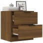 vidaXL Mesitas de noche 2 uds madera contrachapada color roble marrón vidaXL Mesitas de noche 2 uds madera contrachapada color roble marrón