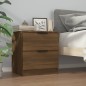 vidaXL Mesitas de noche 2 uds madera contrachapada color roble marrón vidaXL Mesitas de noche 2 uds madera contrachapada color roble marrón