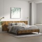 vidaXL Cabecero pared madera contrachapada roble ahumado 240x1,5x80 cm vidaXL Cabecero pared madera contrachapada roble ahumado 240x1,5x80 cm