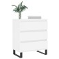vidaXL Aparador de madera contrachapada blanco 60x35x70 cm