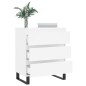 vidaXL Aparador de madera contrachapada blanco 60x35x70 cm